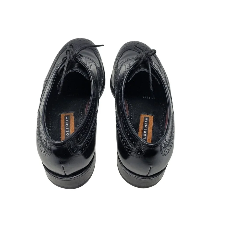 Florsheim Lexington Wingtip Oxford Shoes Size 9 Black Leather Dress Shoes Career